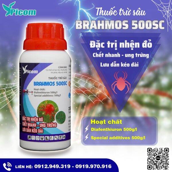 Thuốc trừ sâu BRAHMOS 500SC 250ml | Đặc trị nhện đỏ, lưu dẫn kéo dài