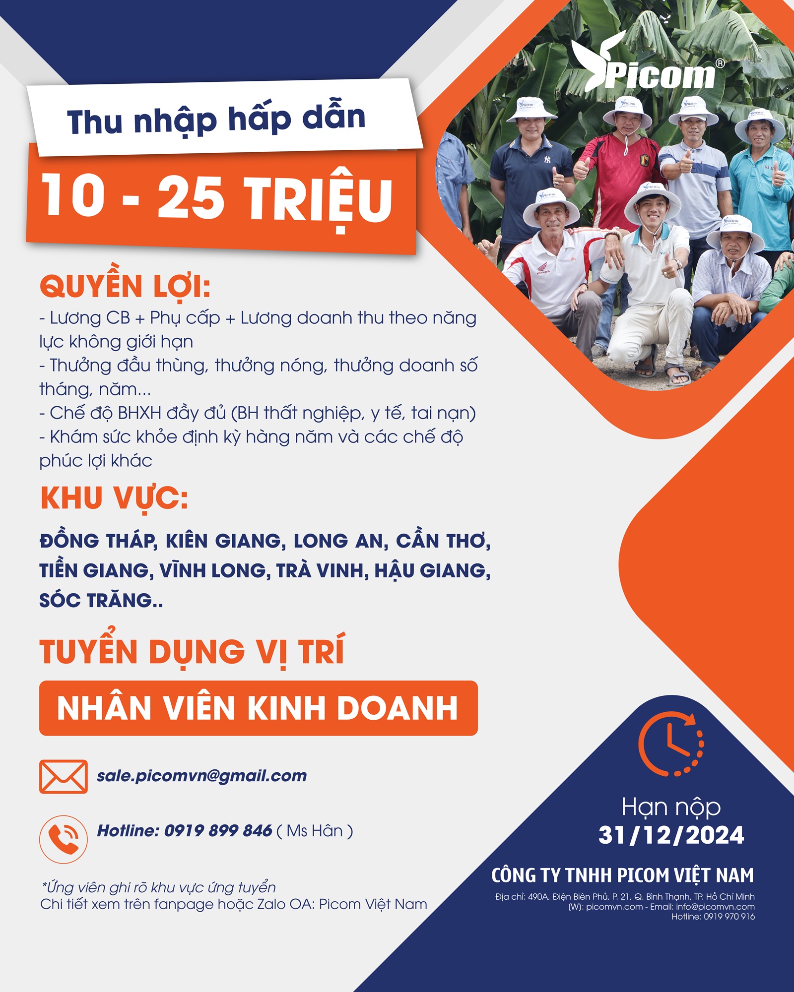 TUYỂN DỤNG NHÂN VIÊN KINH DOANH - THÁNG 12